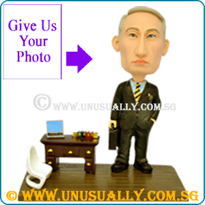 Custom 3D Smart Male Executive At Work Figurine